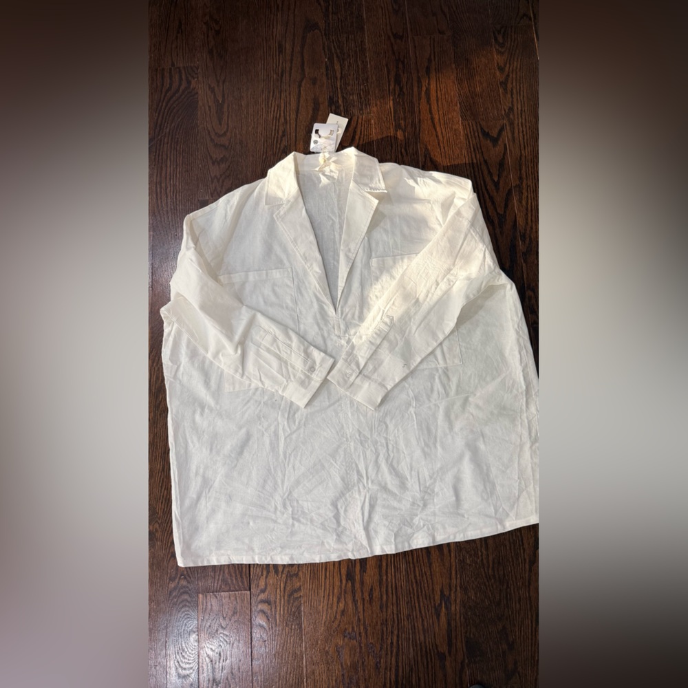 COMMENSE Classic White Shirt